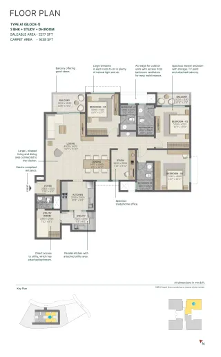 Hiranandani Parkville 2 BHK Floor Plan